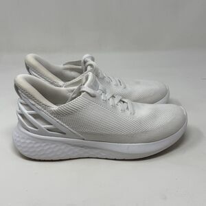 Kizik Athens Sneakers Womens 7 Mens 5.5 White Knit Slip In Handsfree Shoes